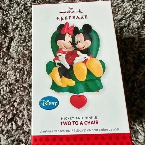 Disney Mickey and Minnie “Two to a Chair” Hallmark Keepsake Ornament - Picture 1 of 2